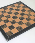 Beautiful Metal Chess Set with Real Leather Chessboard - Hobby.lt 🇬🇧