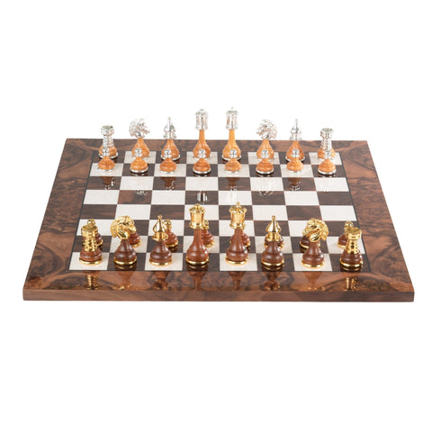 Beautiful Valuable Chess Set with Chess Board from Walnut Wood - Hobby.lt 🇬🇧