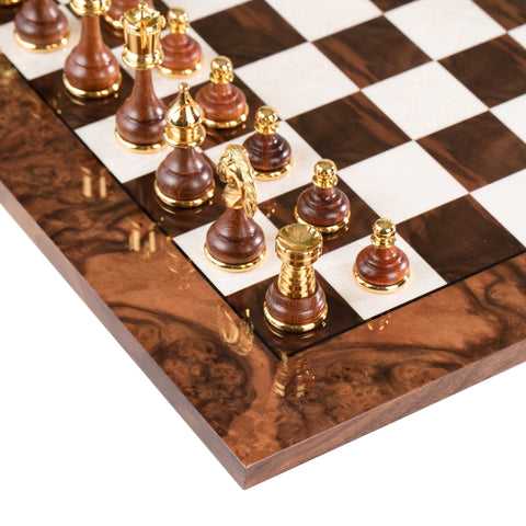 Beautiful Valuable Chess Set with Chess Board from Walnut Wood - Hobby.lt 🇬🇧