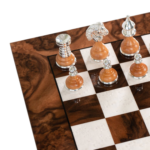 Beautiful Valuable Chess Set with Chess Board from Walnut Wood - Hobby.lt 🇬🇧