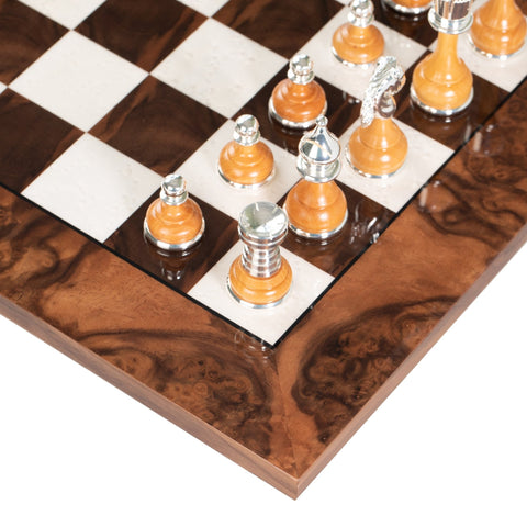 Beautiful Valuable Chess Set with Chess Board from Walnut Wood - Hobby.lt 🇬🇧