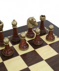 Beautiful Wood & Metal Chess Pieces with Chessboard made from Solid Wood - Hobby.lt 🇬🇧