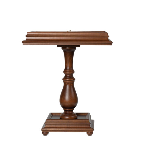 Beautiful Wooden Chess Table with Leather - Like Top - Hobby.lt 🇬🇧