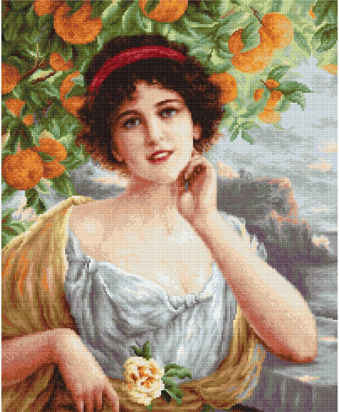 Beauty Under the Orange Tree SB546 - Cross Stitch Kit