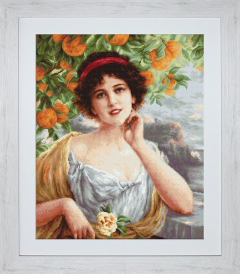 Beauty under the orange tree SG546 - Cross Stitch Kit by Luca - s - Hobby.lt 🇬🇧