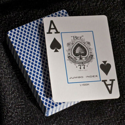 Bee Jumbo poker cards (Blue) - Hobby.lt 🇬🇧