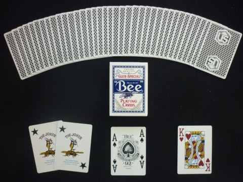 Bee Standard poker cards (Blue)