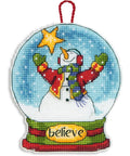 Believe Snow Globe Ornament (9.5 x 11.4 cm) - Cross Stitch Kit by DIMENSIONS - Hobby.lt 🇬🇧