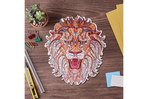 Bengal lion - unique WOODEN puzzle 232 pcs - Hobby.lt 🇬🇧