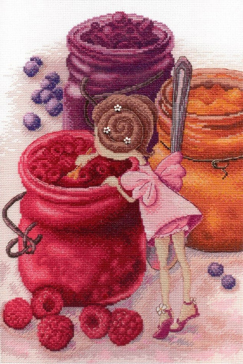 Berry Jam Fairy SNV - 610 cross stitch kit by MP Studio - Hobby.lt 🇬🇧