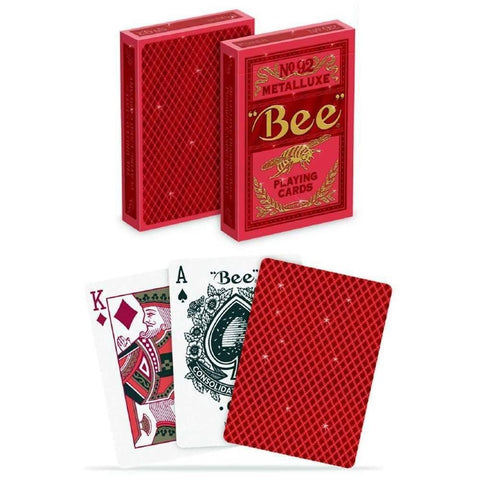 Bicycle Bee Metalluxe Red No92 playing cards - Hobby.lt 🇬🇧