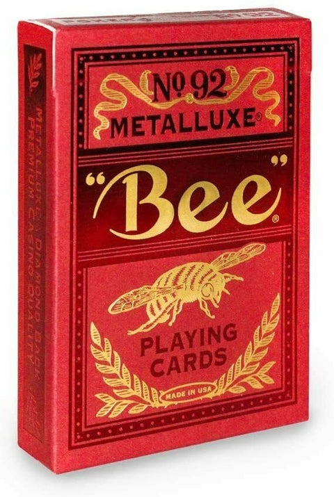 Bicycle Bee Metalluxe Red No92 playing cards - Hobby.lt 🇬🇧