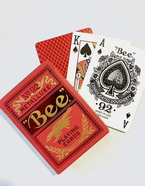 Bicycle Bee Metalluxe Red No92 playing cards