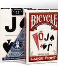 Bicycle Large Print cards (Red) - Hobby.lt 🇬🇧