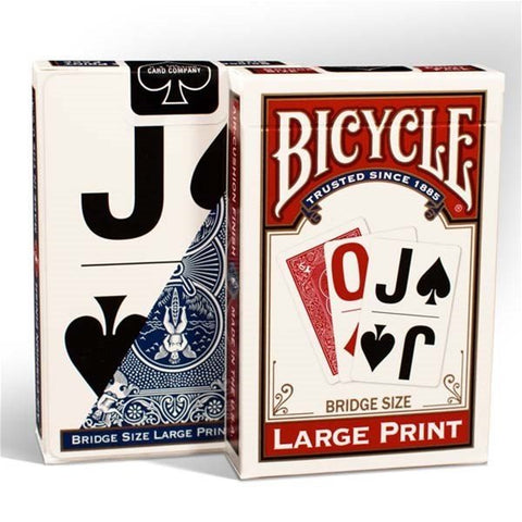 Bicycle Large Print cards (Red) - Hobby.lt 🇬🇧