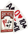 Bicycle Large Print cards (Red) - Hobby.lt 🇬🇧