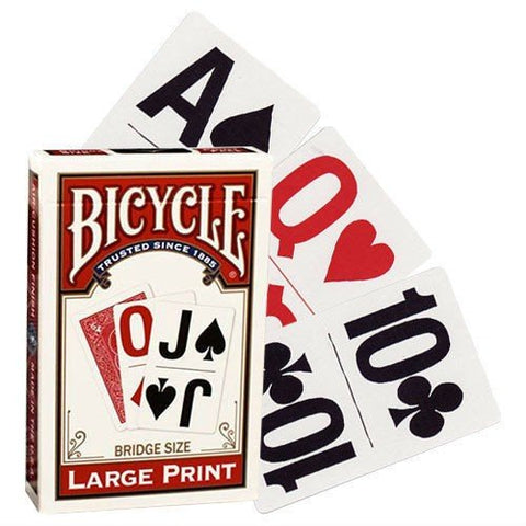 Bicycle Large Print cards (Red) - Hobby.lt 🇬🇧