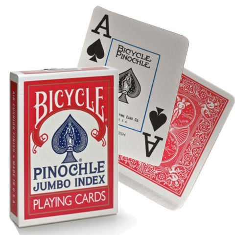 Bicycle Pinochle Jumbo cards (Red) - Hobby.lt 🇬🇧