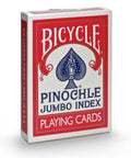 Bicycle Pinochle Jumbo cards (Red) - Hobby.lt 🇬🇧