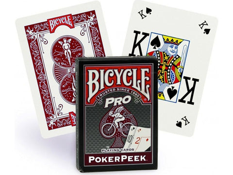 Bicycle Pro Poker Peek playing cards Red