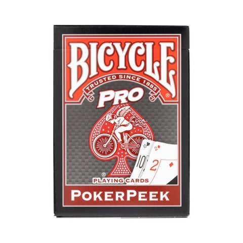 Bicycle Pro Poker Peek playing cards Red