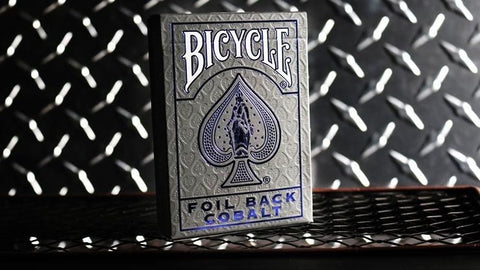 Bicycle Rider Back Metal Luxe playing cards (Blue)