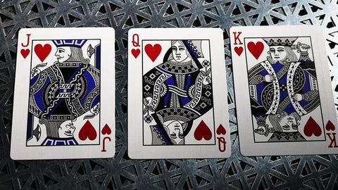 Bicycle Rider Back Metal Luxe playing cards (Blue)