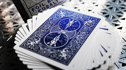 Bicycle Rider Back Metal Luxe playing cards (Blue)