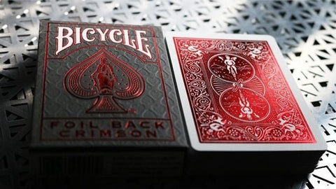 Bicycle Rider Back Metal Luxe playing cards (Red) - Hobby.lt 🇬🇧