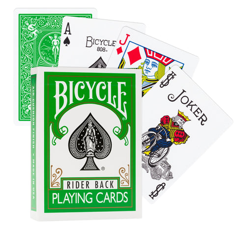 Bicycle Rider Back playing cards (Green) - Hobby.lt 🇬🇧
