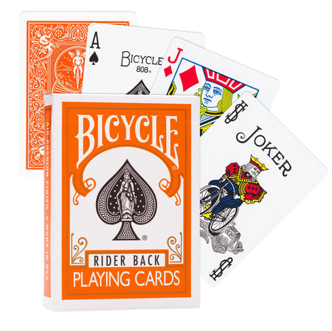 Bicycle Rider Back playing cards (Orange) - Hobby.lt 🇬🇧