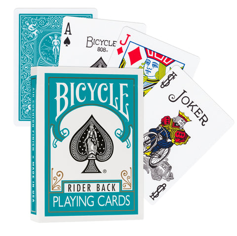 Bicycle Rider Back playing cards (Turquoise) - Hobby.lt 🇬🇧