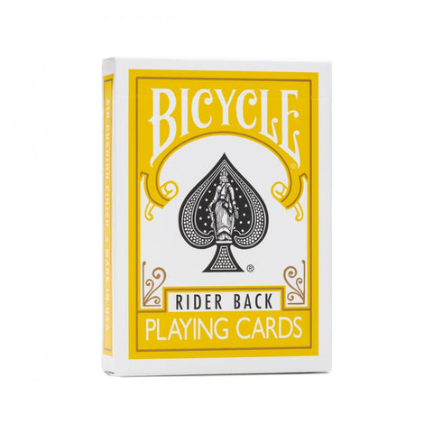 Bicycle Rider Back playing cards (Yellow) - Hobby.lt 🇬🇧