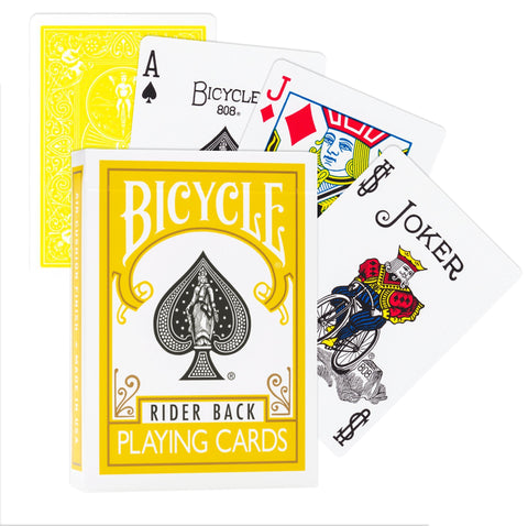 Bicycle Rider Back playing cards (Yellow) - Hobby.lt 🇬🇧