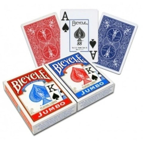 Bicycle Rider Jumbo 2 Decks cards Blue and Red