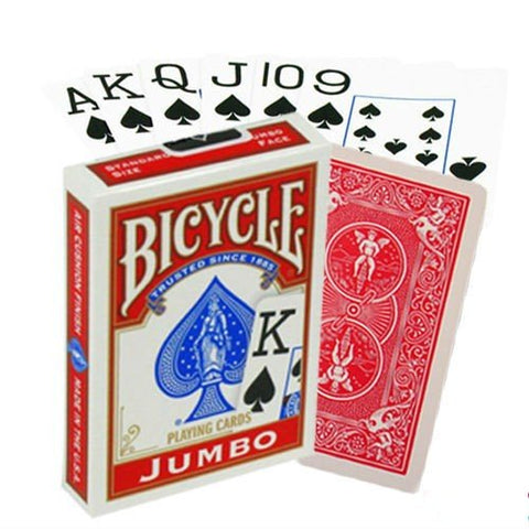 Bicycle Rider Jumbo poker cards (Red) - Hobby.lt 🇬🇧