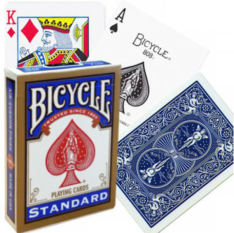 Bicycle Rider Standard poker cards golden frame (Blue)