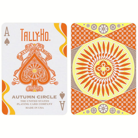 Bicycle Tally-Ho Autumn circle cards