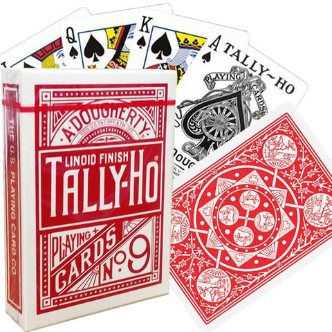 Bicycle Tally - Ho Fan back cards (Red) - Hobby.lt 🇬🇧