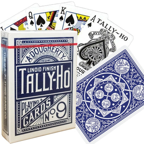 Bicycle Tally-Ho Fan back cards (Blue)