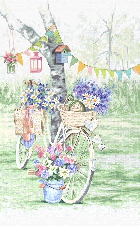 Bike SLETI971 - Cross Stitch Kit - Hobby.lt 🇬🇧