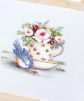 Bird and Teacup SBA2324 - Cross Stitch Kit - Hobby.lt 🇬🇧