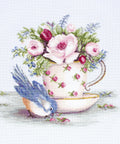 Bird and Teacup SBA2324 - Cross Stitch Kit - Hobby.lt 🇬🇧