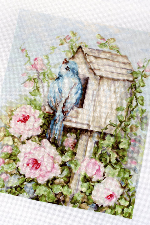 Bird House & Roses SB2352 - Cross Stitch Kit - Hobby.lt 🇬🇧