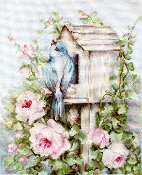 Bird House & Roses SB2352 - Cross Stitch Kit