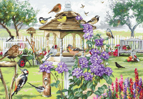 Bird Table SLETI944 - Cross Stitch Kit - Hobby.lt 🇬🇧