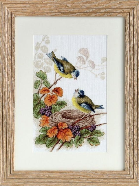 Birds in nest SB215 - Cross Stitch Kit by Luca - s - Hobby.lt 🇬🇧