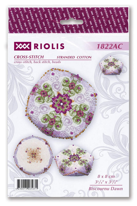 Biscournu Dawn cross stitch kit by RIOLIS Ref. no.: 1822AC - Hobby.lt 🇬🇧