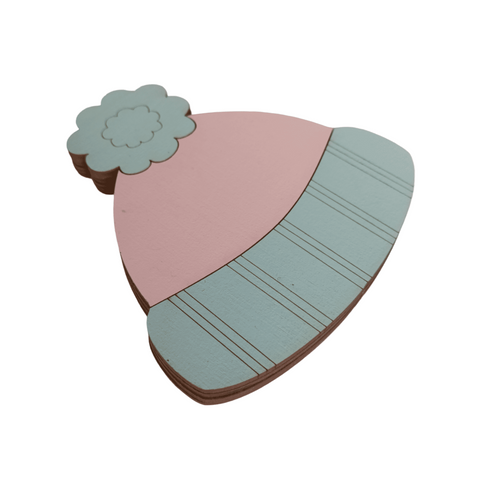 Bead Organizer Box with Pink Hat Design, 3 mm Plywood, 10 × 11 × 1.2 cm, Kind Fox by Wizardi