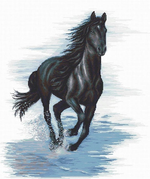 Black Horse SBM3007 - Cross Stitch Kit by Luca-s